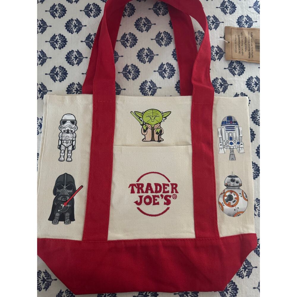 Disney Star Wars Yoda Darth Vader R2-D2 Custom Made Trader Joes Mini Tote